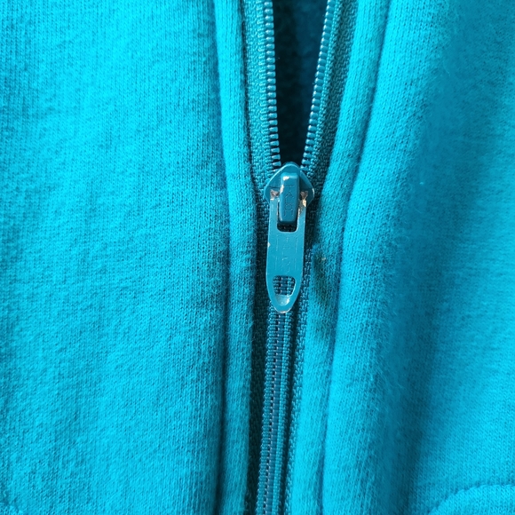 Vintage, 90s, Nike Full Zip Sweatshirt Jacket in Teal - Picture 8 of 10